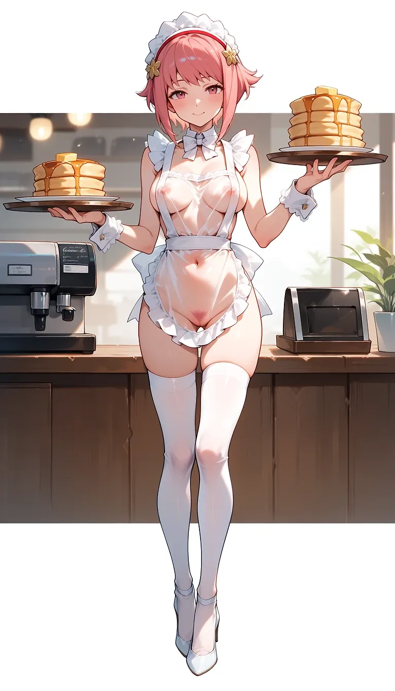 AI art "seethrough apron sakura(fire emblem)"