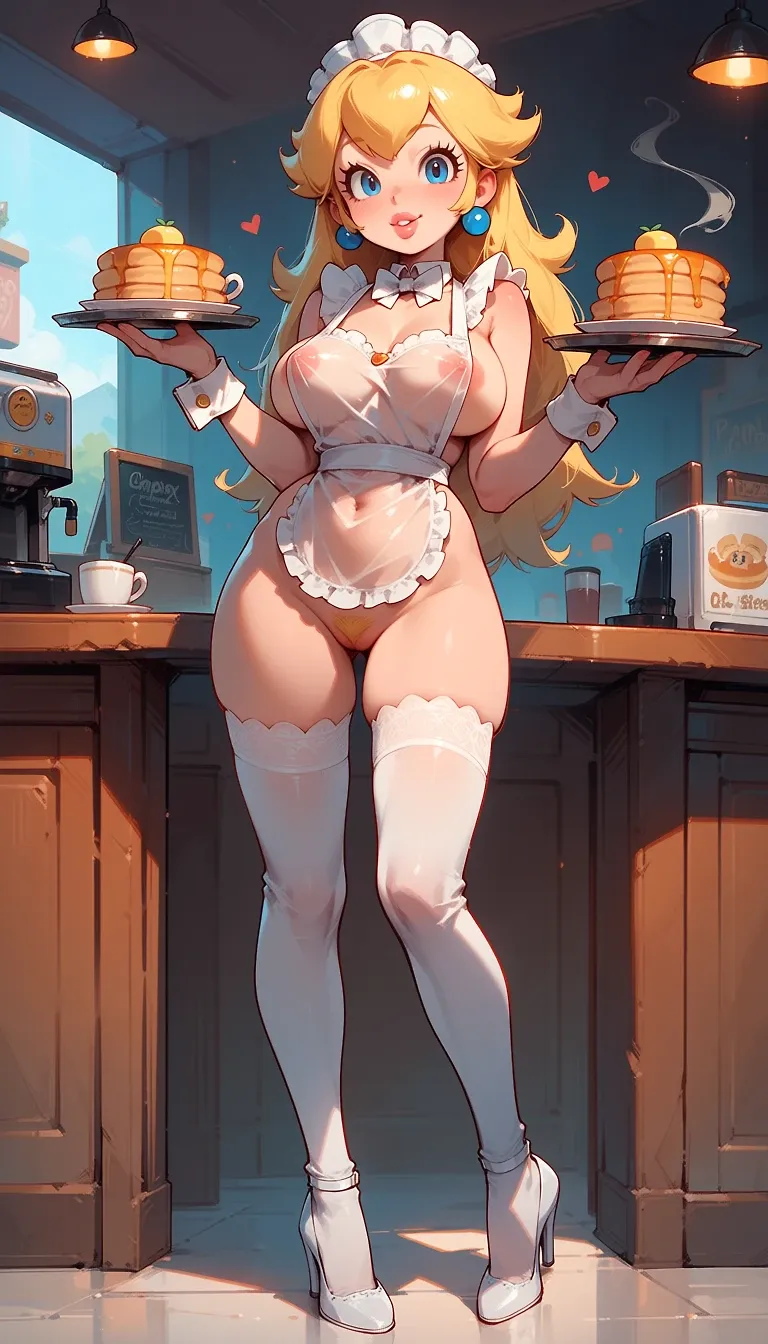 marioseries princess seethrough apron