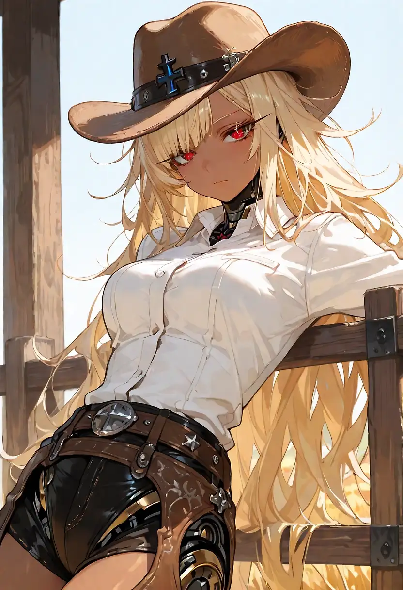 AI art 'National Day of the Cowboy - Thanks' with user description 'Thank you to @thoughtzi for bringing my attention to the National Day of the Cowboy!
Never knew this was a thing, but glad it is.

Here's a bunch of my girls in cowgirl outfits. 
Enjoy <3'