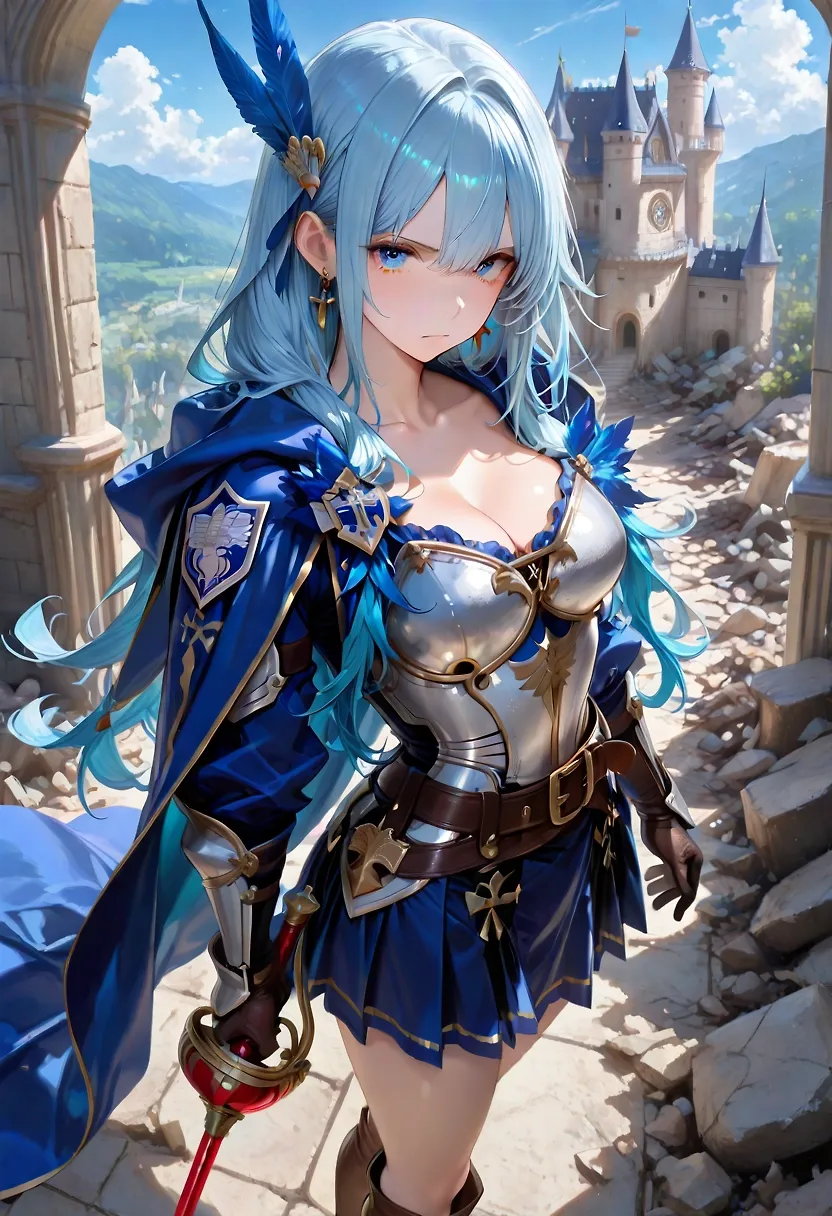 AI art "女性騎士"