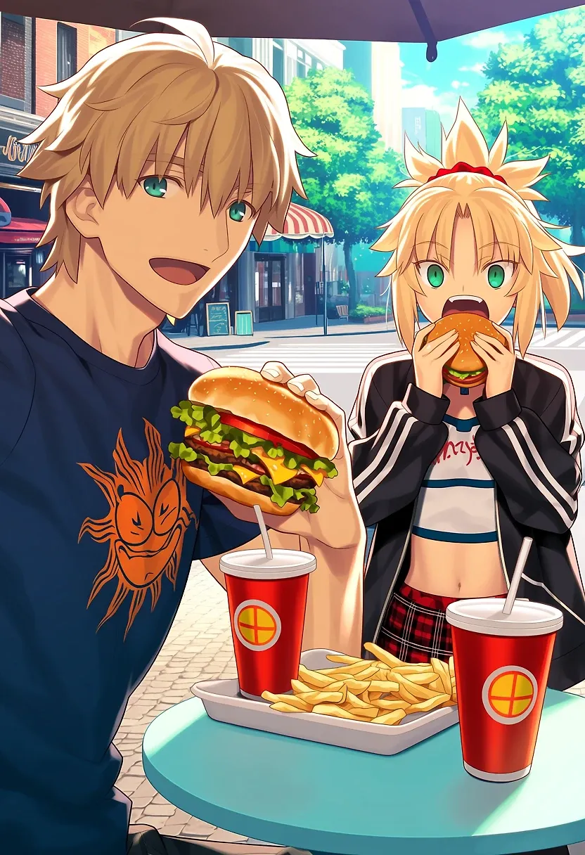 AI art "Gawain x Mordred"