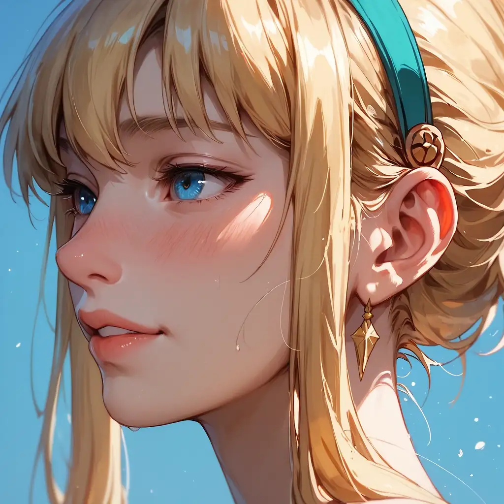 AI art "Close up Blondie"