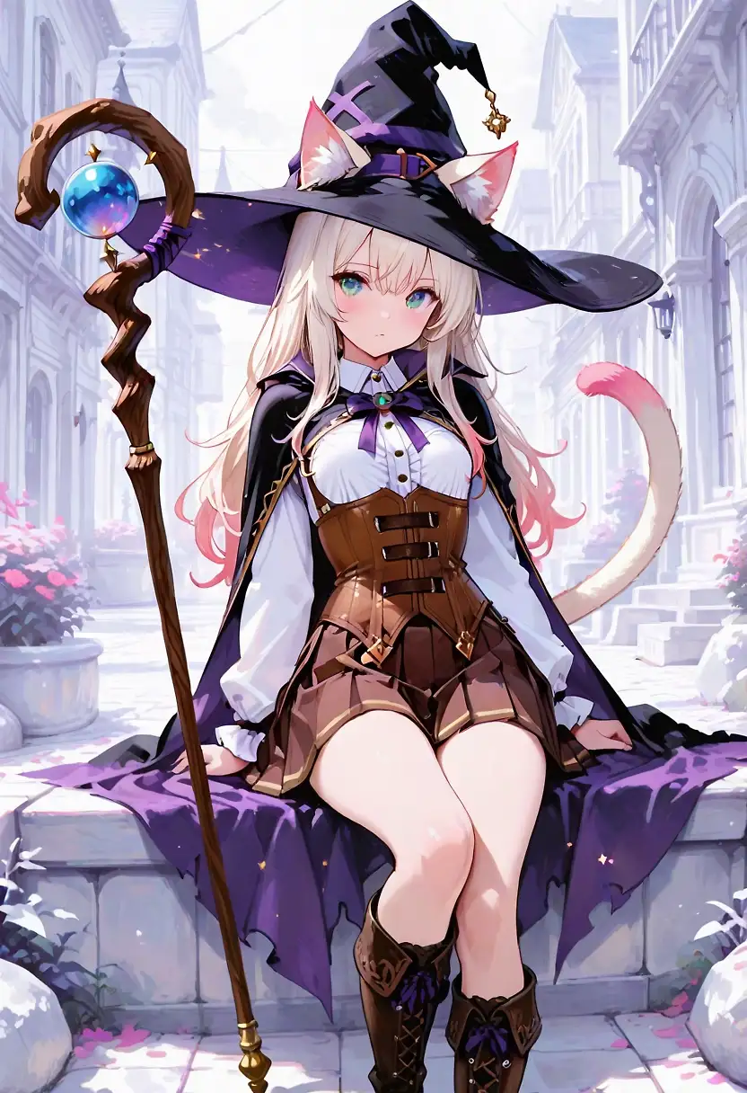 Mage Cat Girl