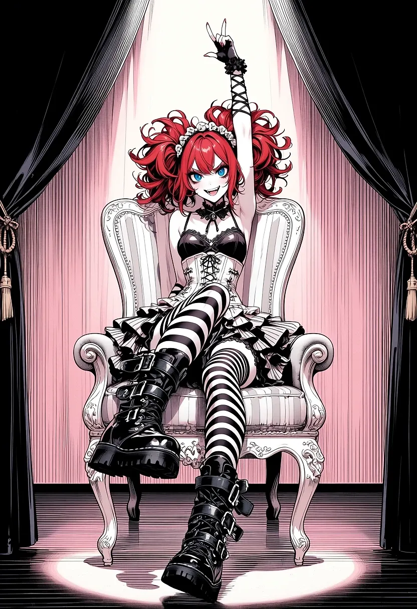 AI art "Red M gothic circus"