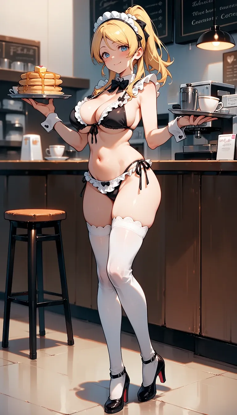 AI art "bikini maid eli"