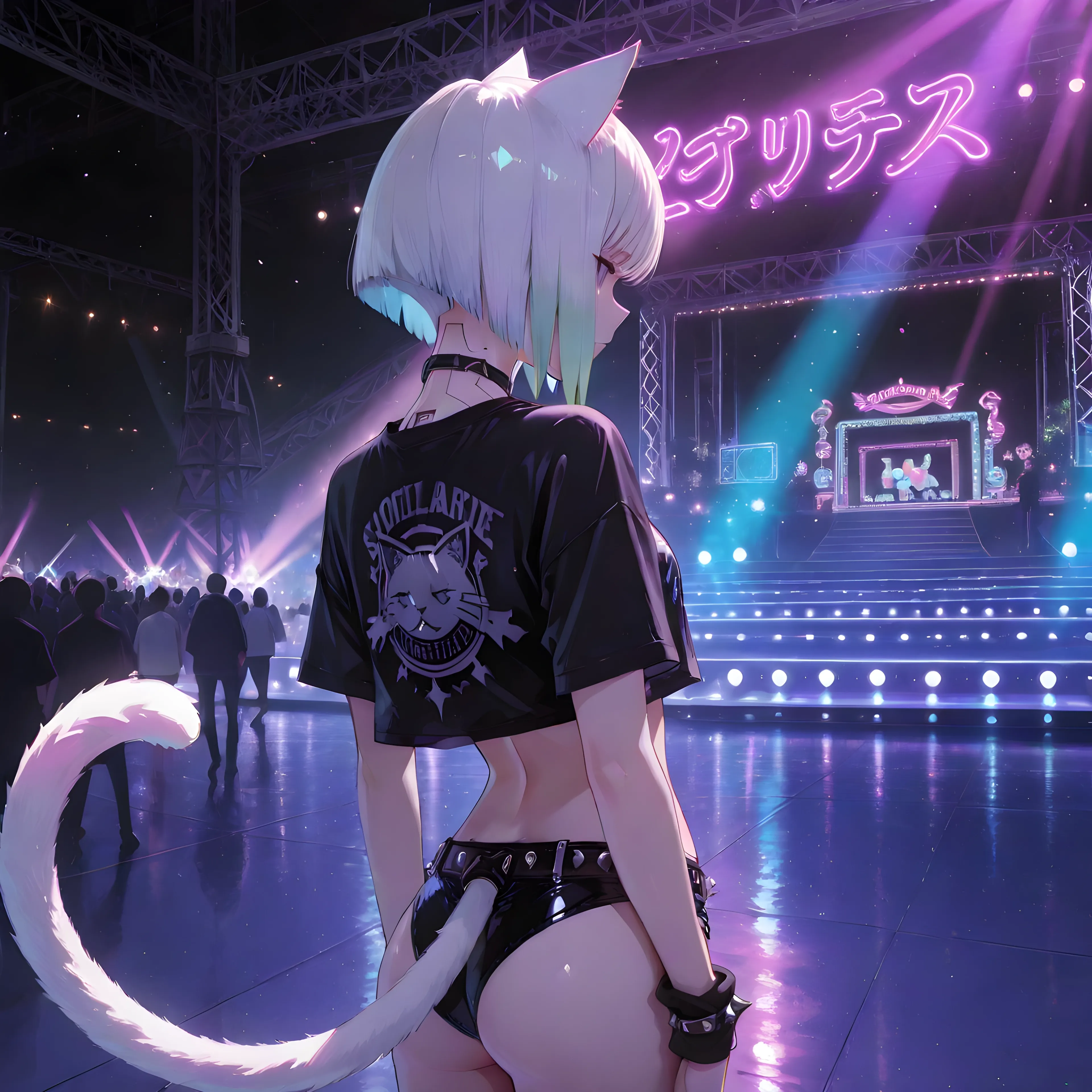 AI art "Emma enters the stage" with user description "Emma is having her first performance and is terribly nervous..."