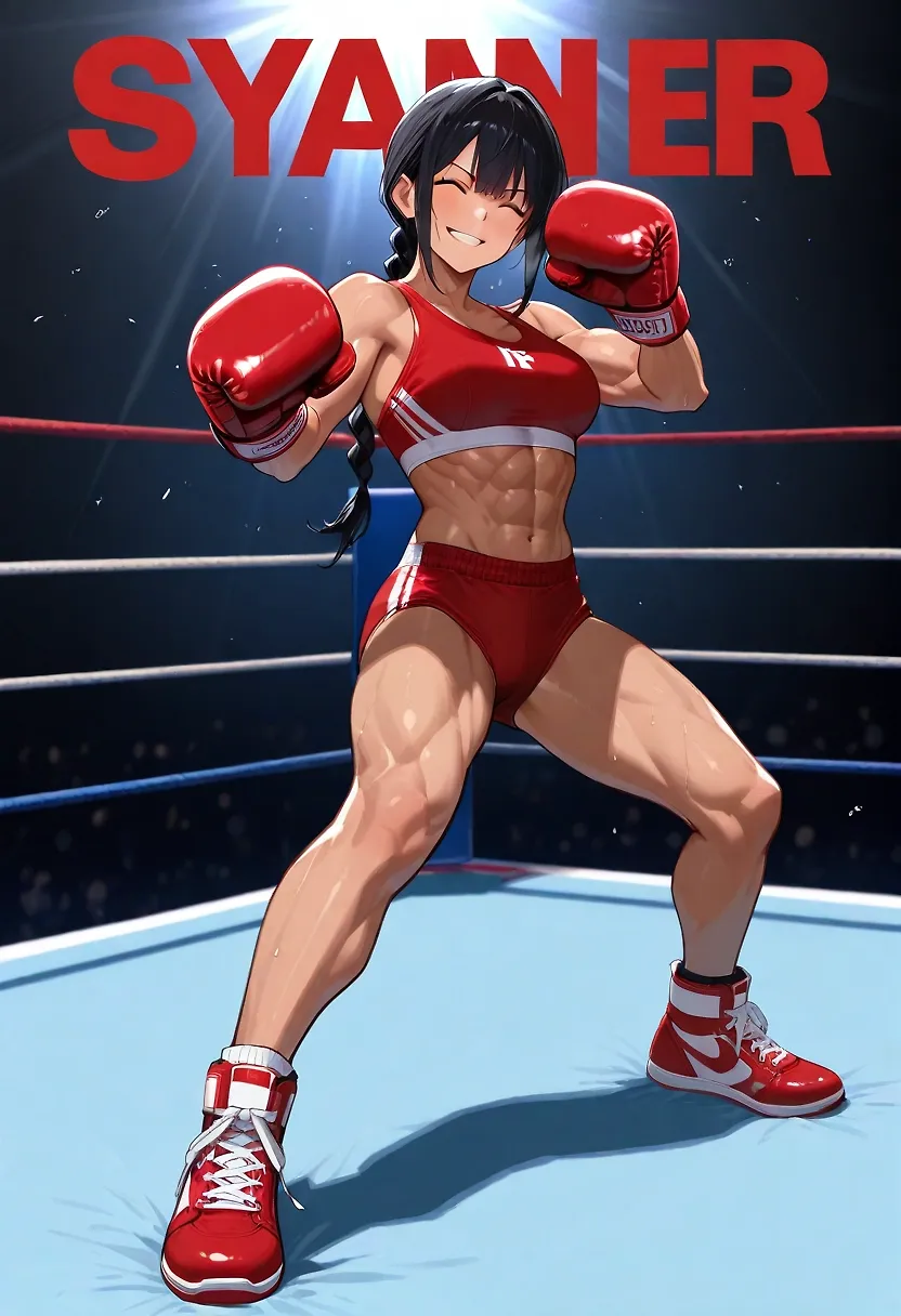 “Boxing prodigy graces the cover of a sports magazine.”