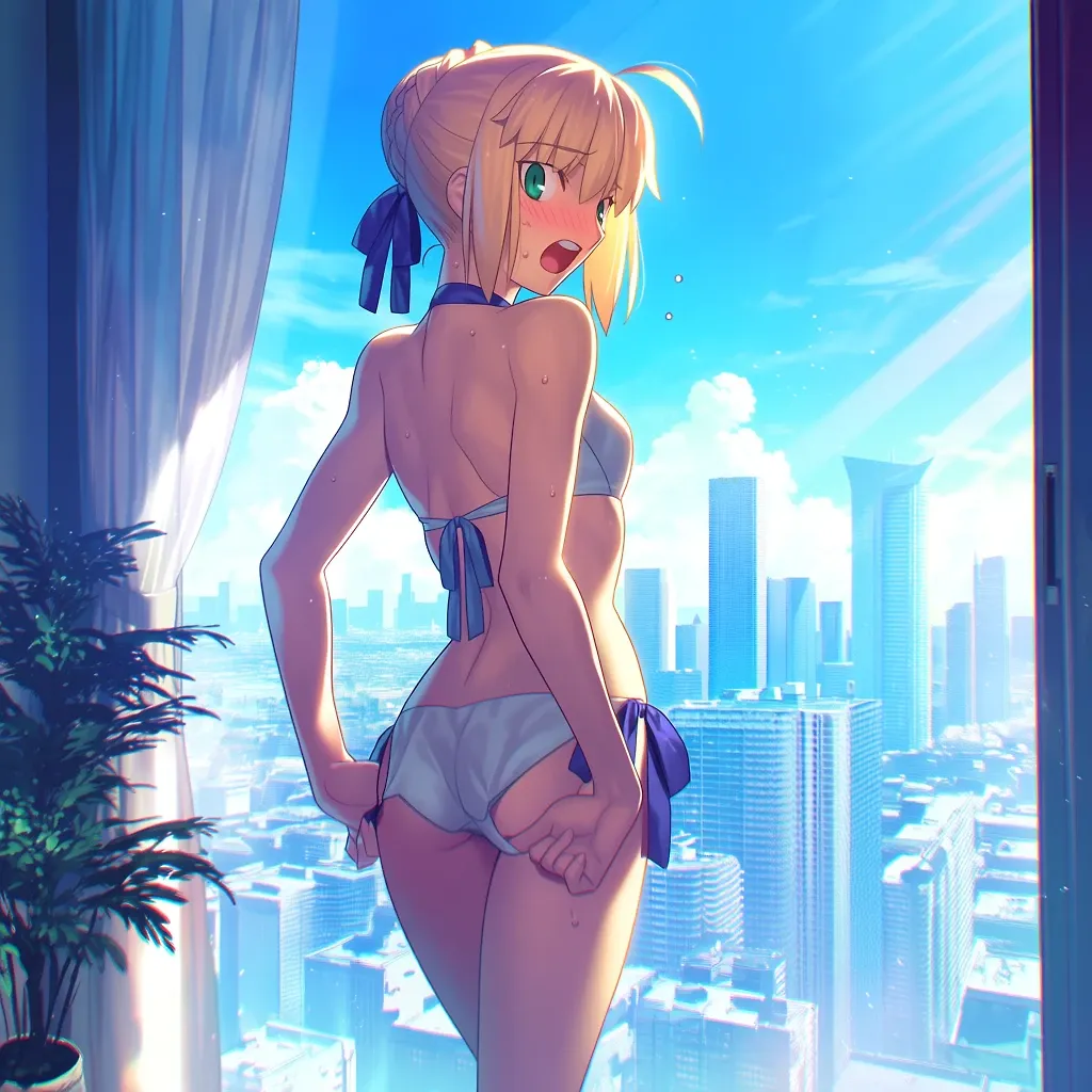 AI art "Saber x View"