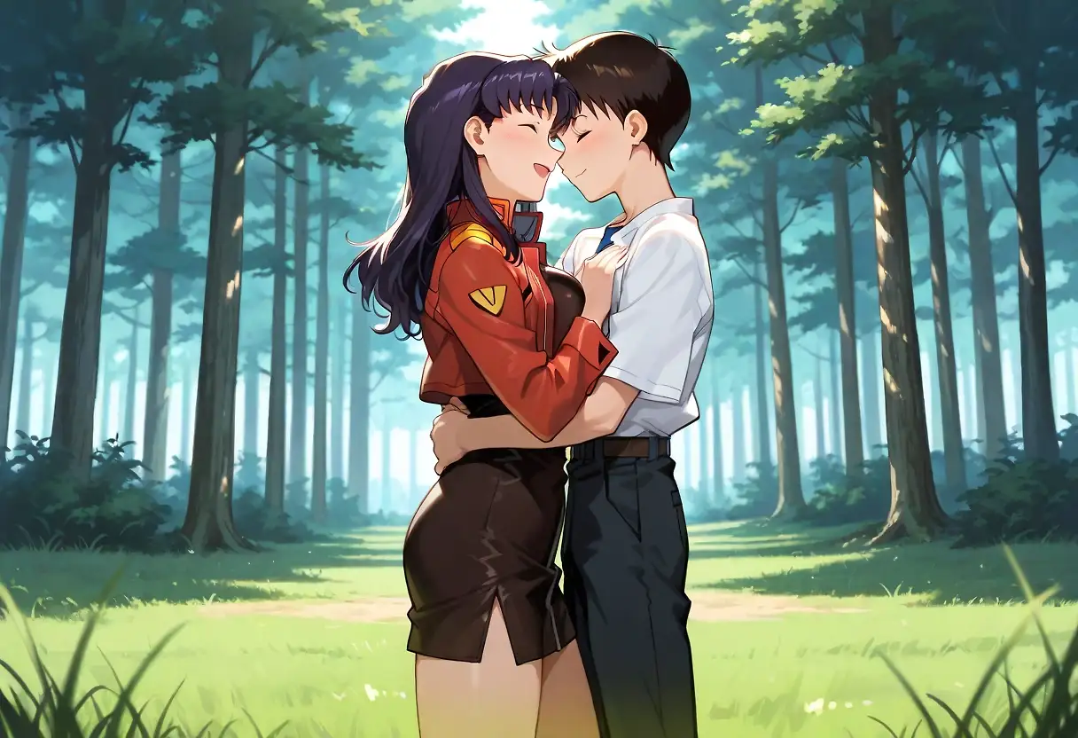 Shinji making love with Misato