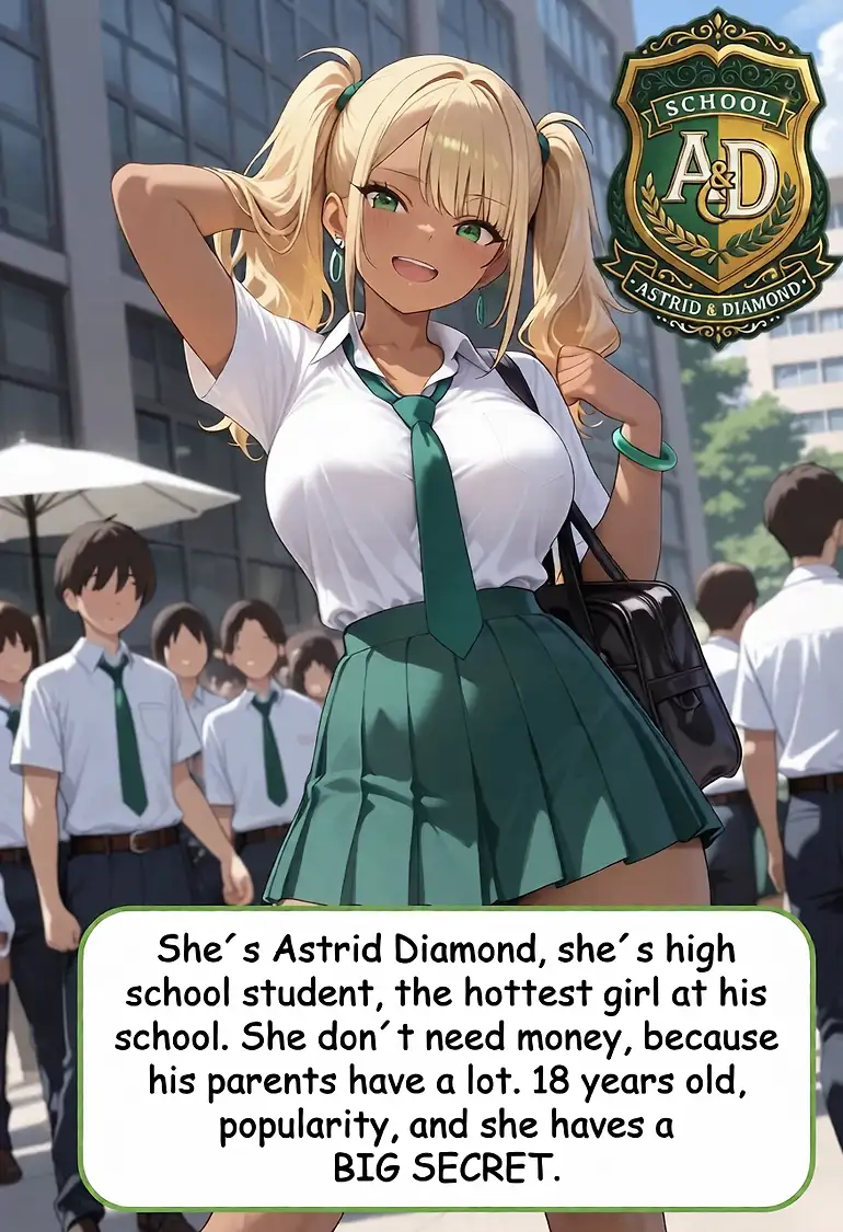 AI art 'ASTRID DIAMOND 1' with user description 'Hi, if you wantread the next episode, please followme, giveme a like and comment please'