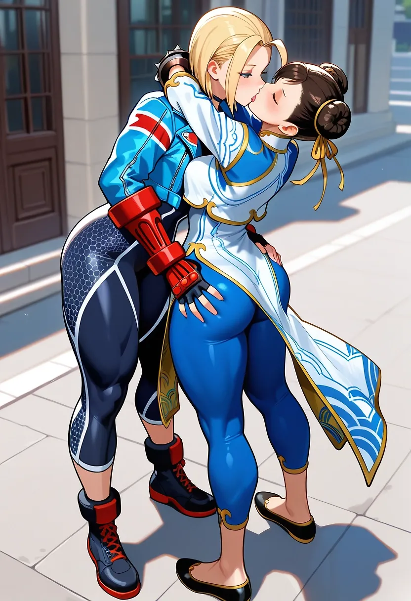 AI art "Cammy and Chun Li"