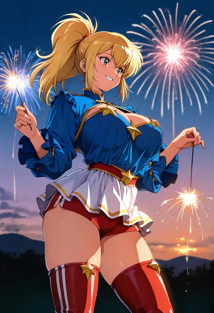 AI art '“You look like the Fourth of July!”' with user description 'I tried to generate Tiffany Lords from “Rival Schools.”'