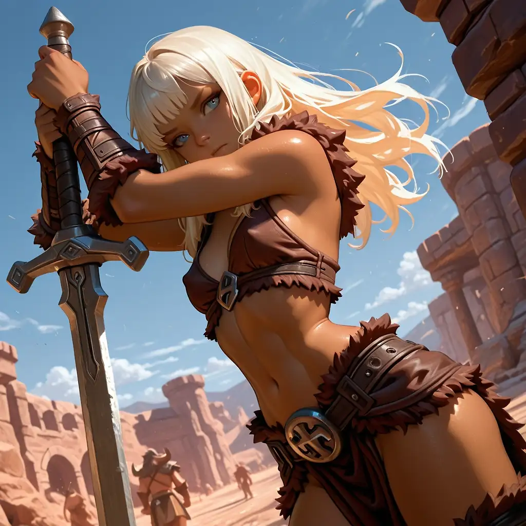 AI art "Barbarian girl serie"