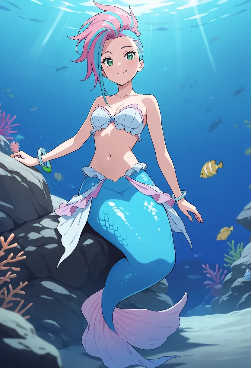 AI art "Mermaid Sera" with user description "@gildenstein @hollenwulf @octavian @peterco
@warmicestudios @casca_kirei-onna @heihund
@bad77 @a_casual_prompter @parda @terror2
@goobygubby @cro_bo @varcolac @smut317
@narillia @zerogroupe21 @saltymajor778 @zesoul @reptorn"