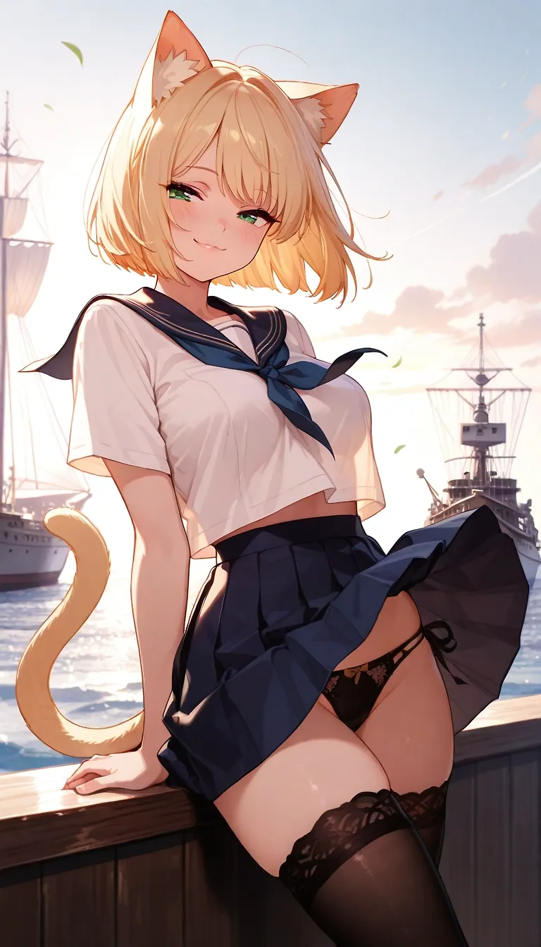 Cat Girl on windi Ship