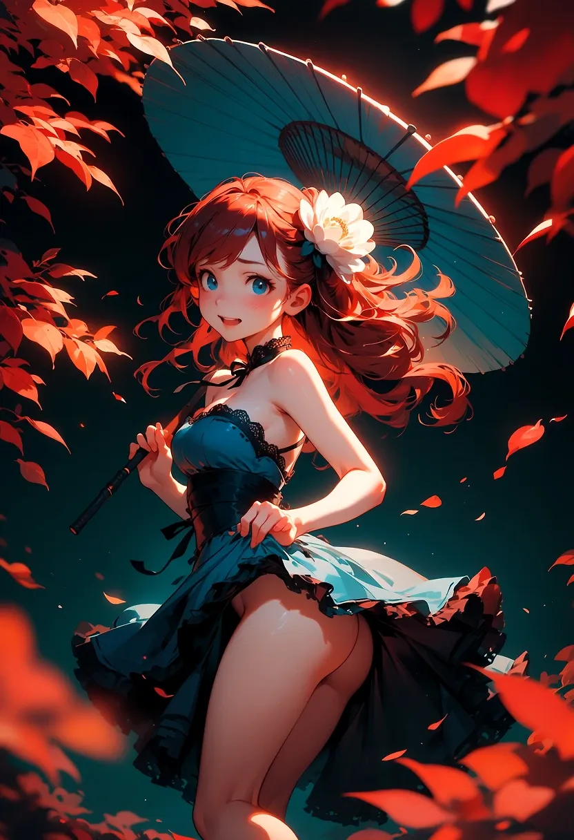 AI art "Red M autumn"
