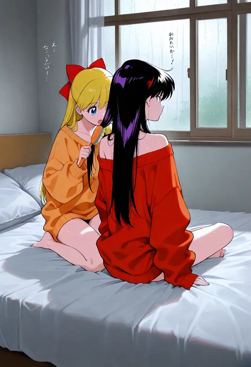 AI art "Rainy day hang out"