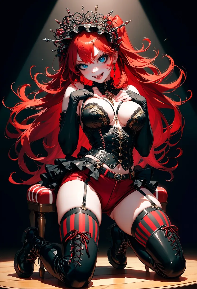 AI art "Goth Red M"