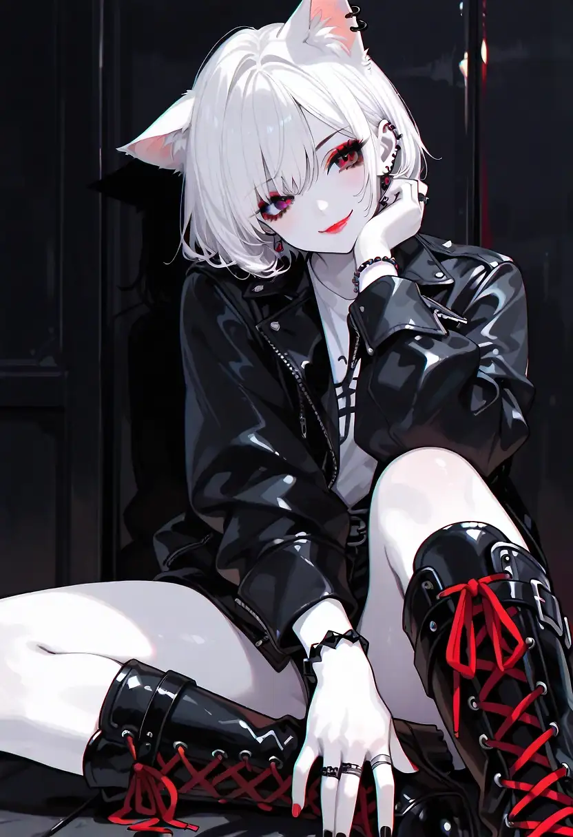 AI art "gothic cat"