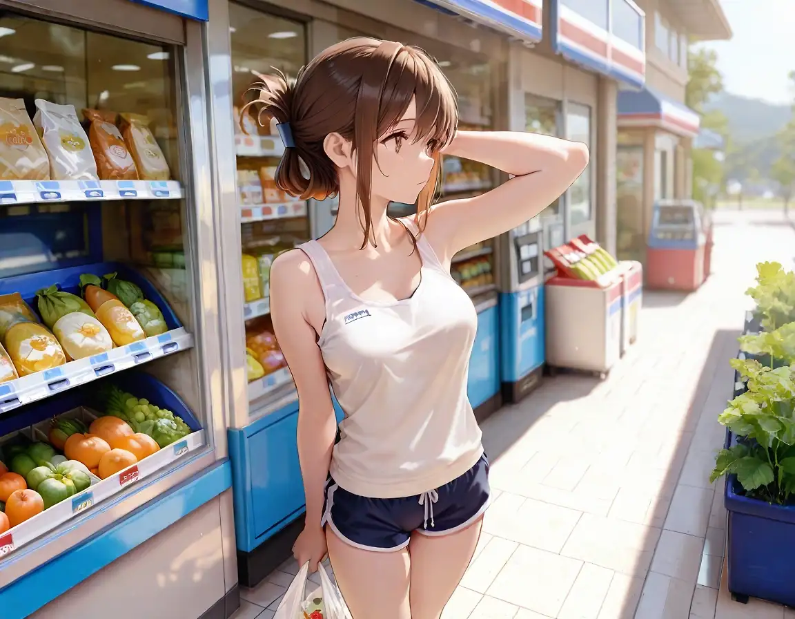 AI art "Morning shopping"