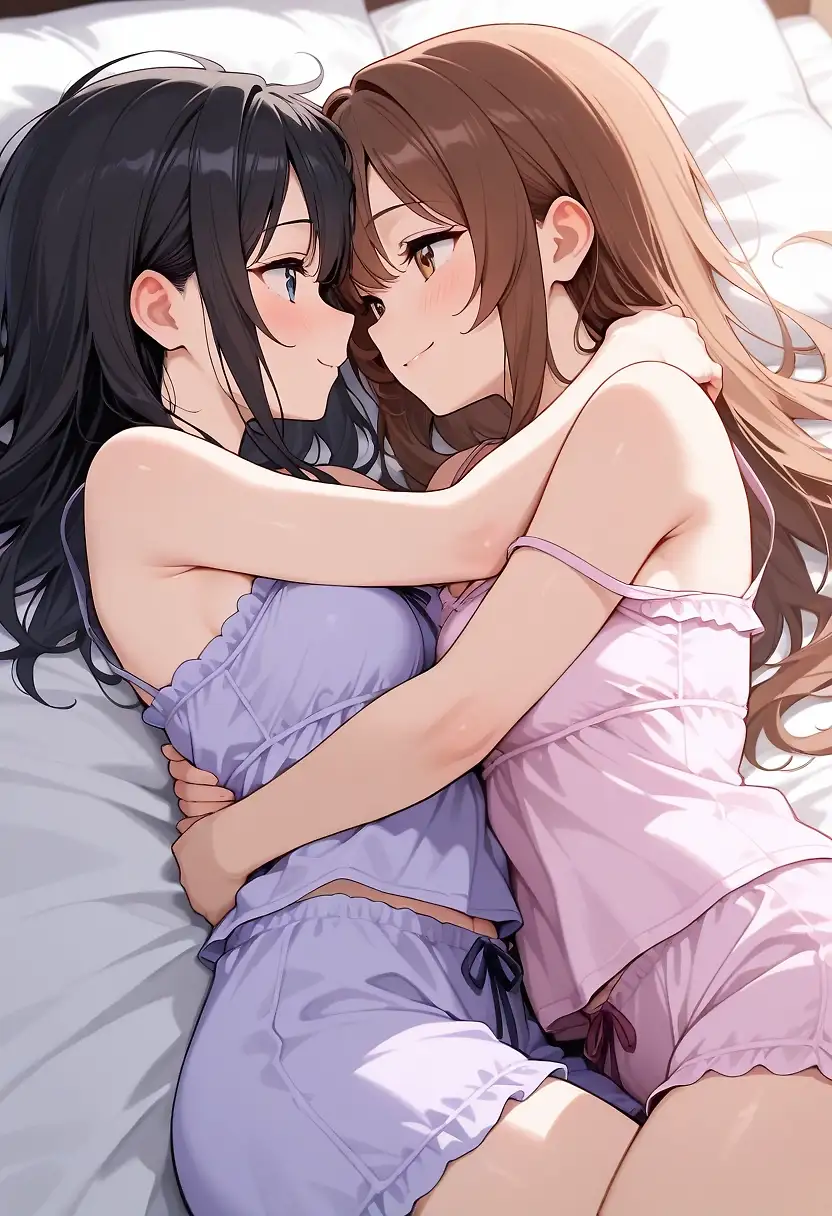 AI art "Girls' Sleepover"