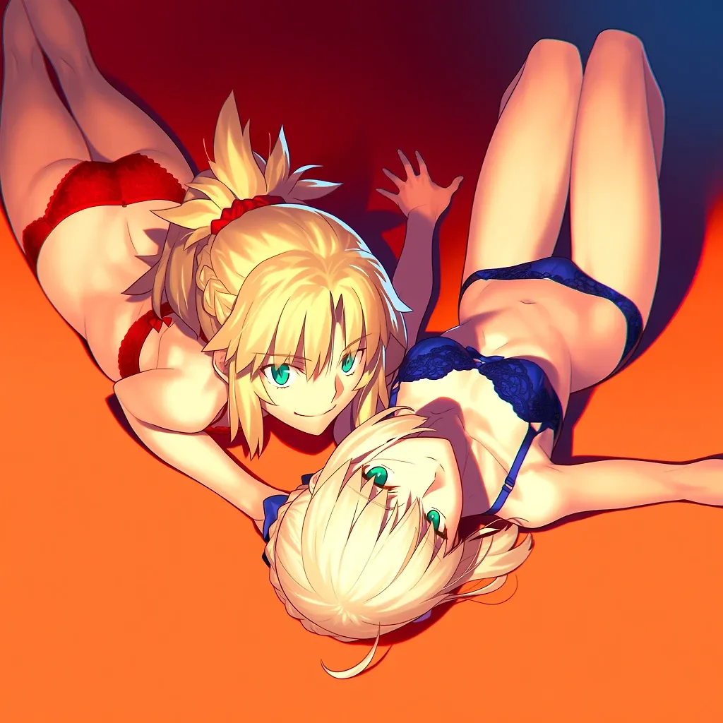 AI art "Saber x Mordred Photoshoot"