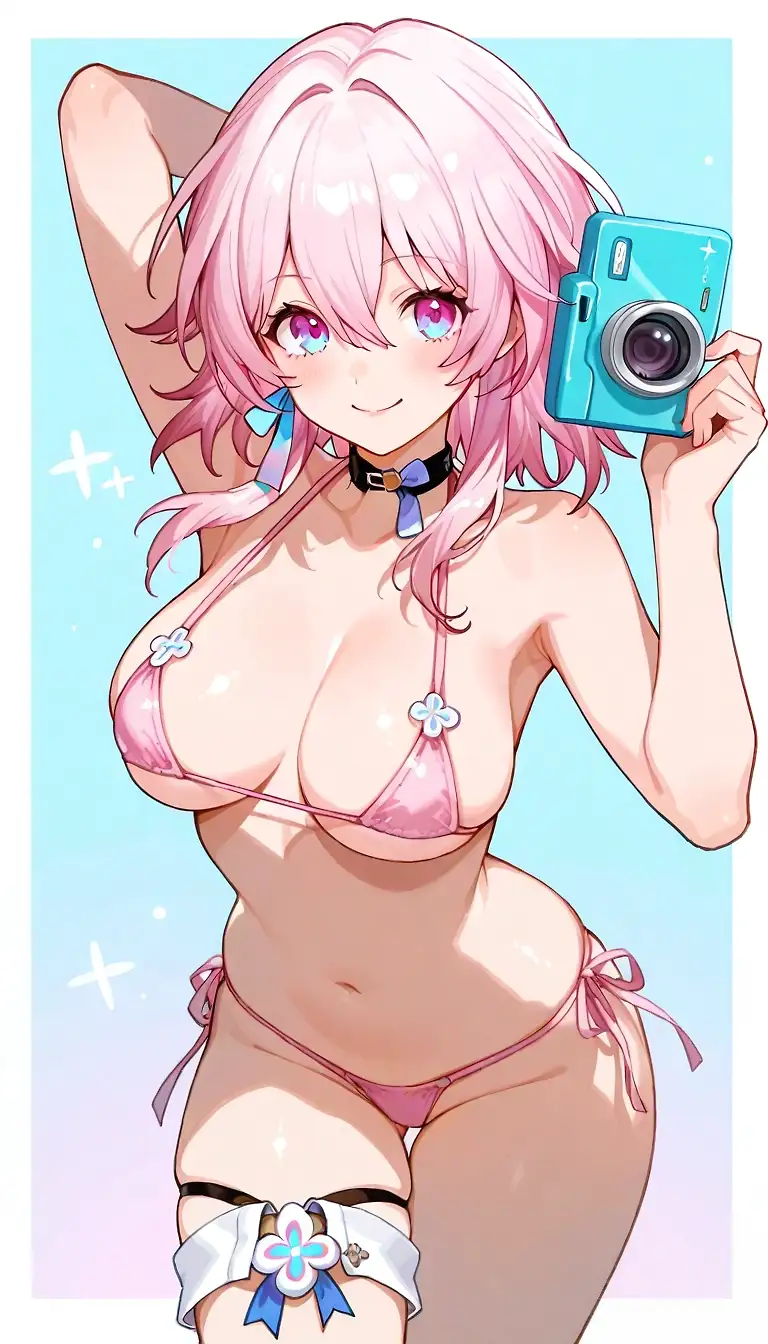 AI art "Trying out swimsuits"