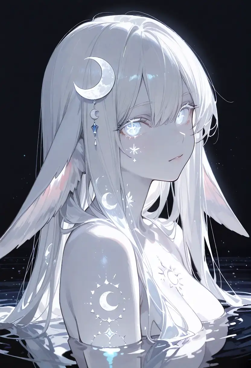AI art "Moon girl"