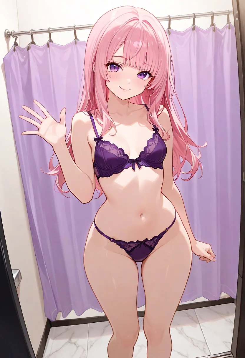 AI art "Posting lingerie #5"