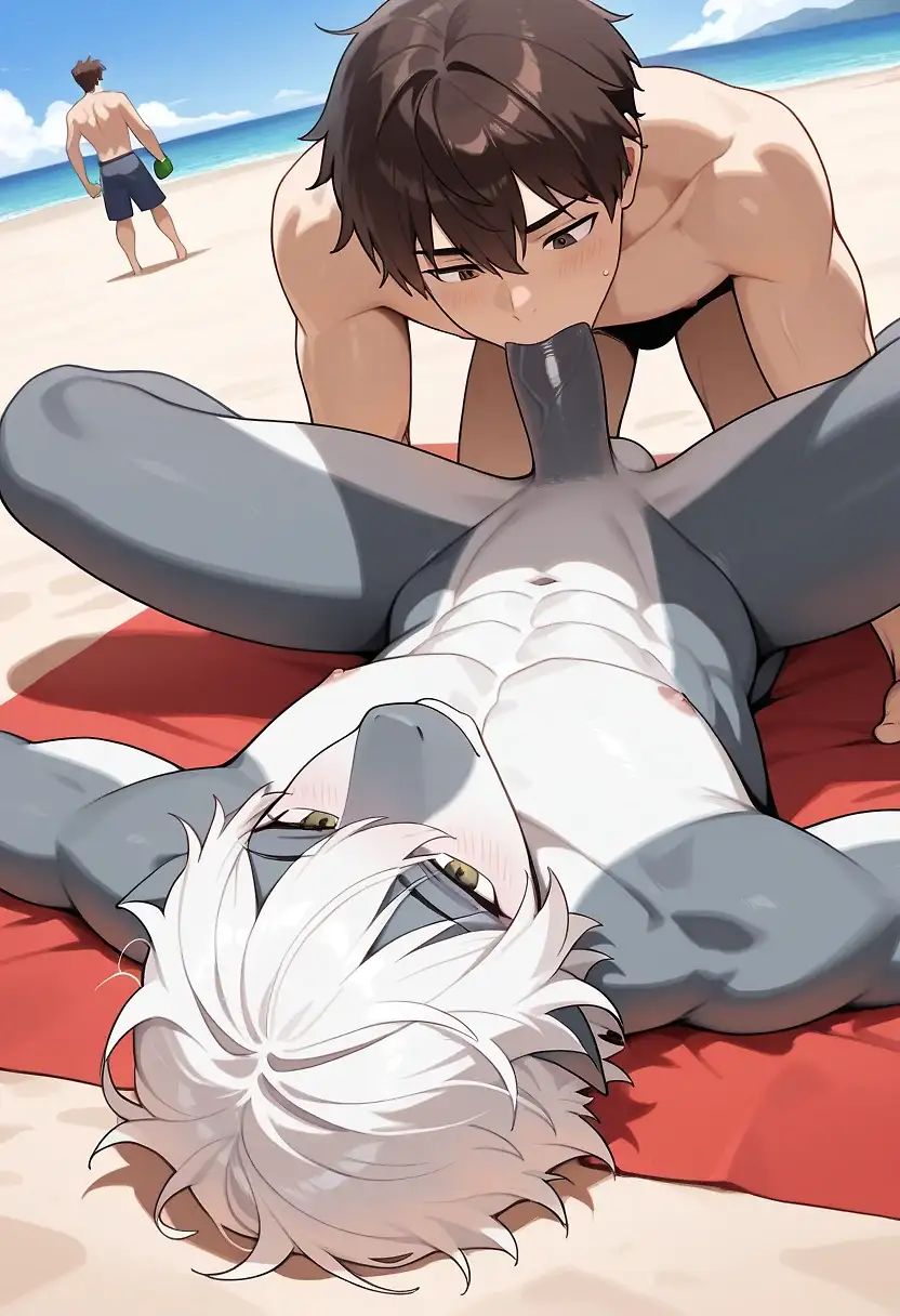 AI art "Getting freaky on the beach"