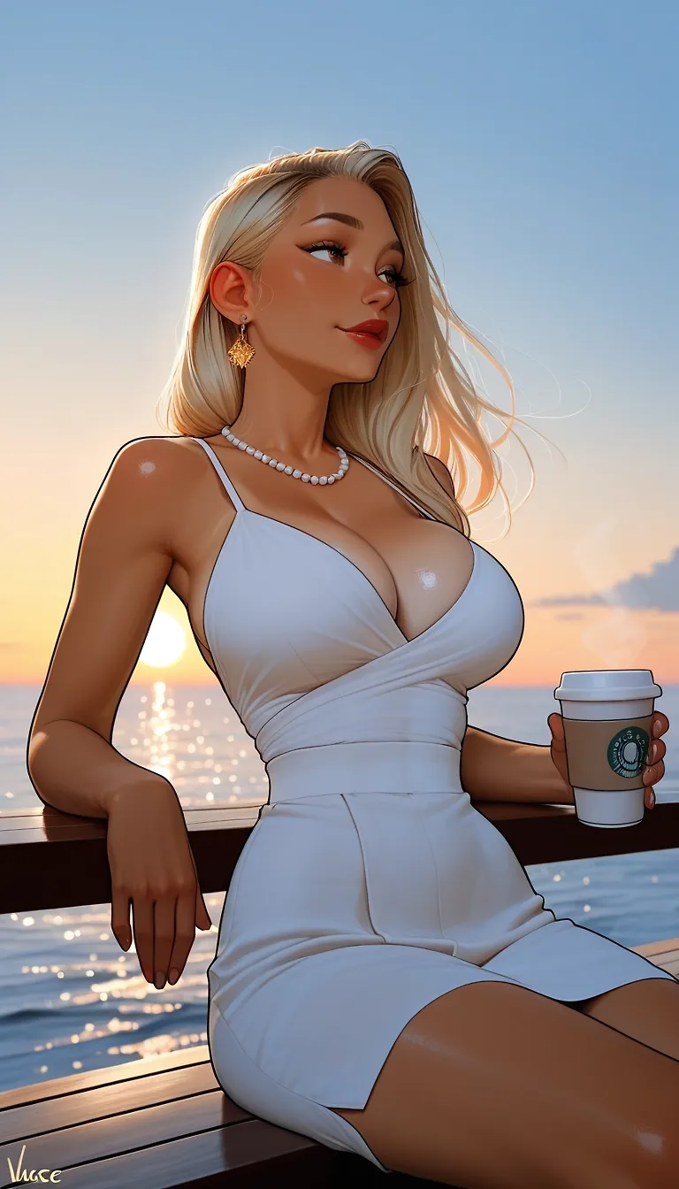 Breakfast at seaside