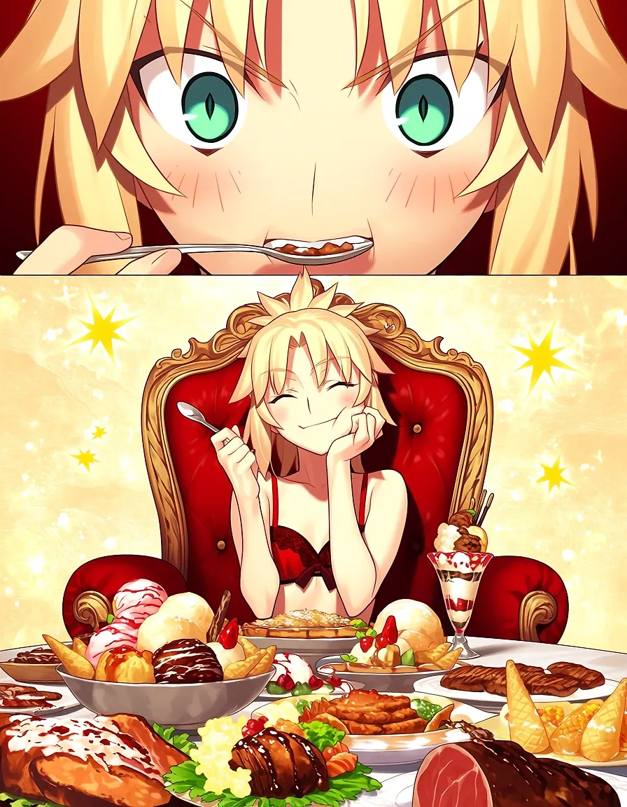AI art "Saber of Red"