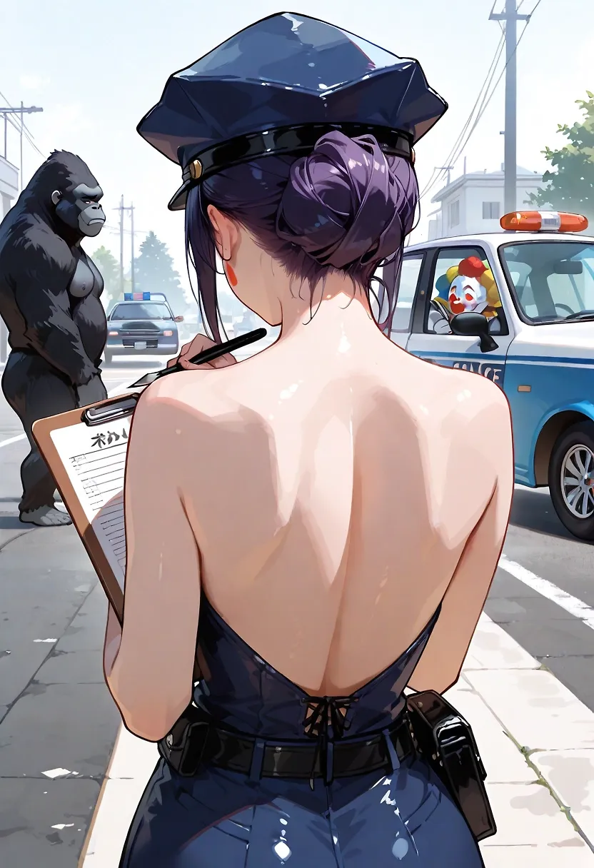 AI art "Speeding ticket" with user description "What is going on in this neighbourhood?"