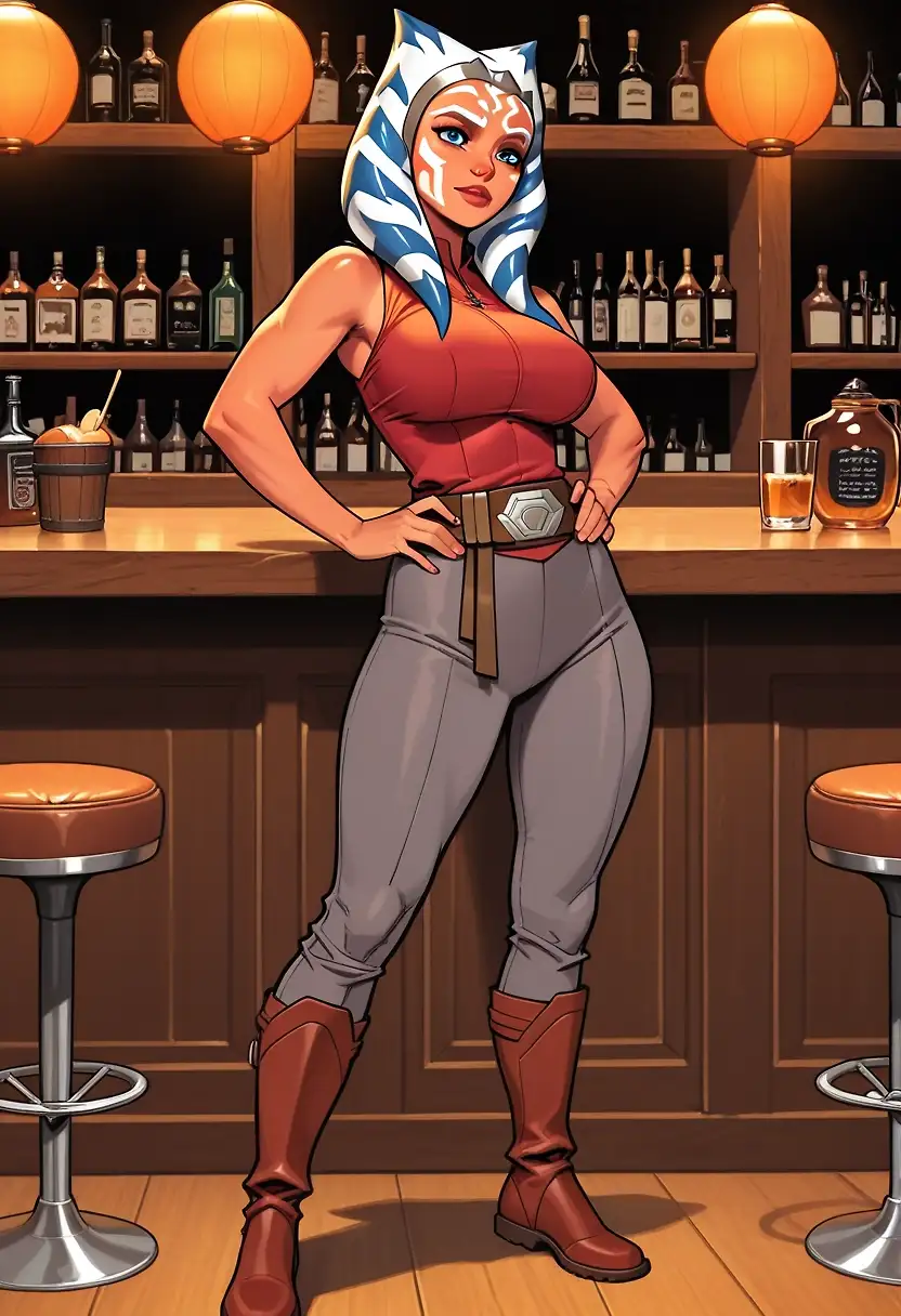 AI art "Ahsoka on bar"