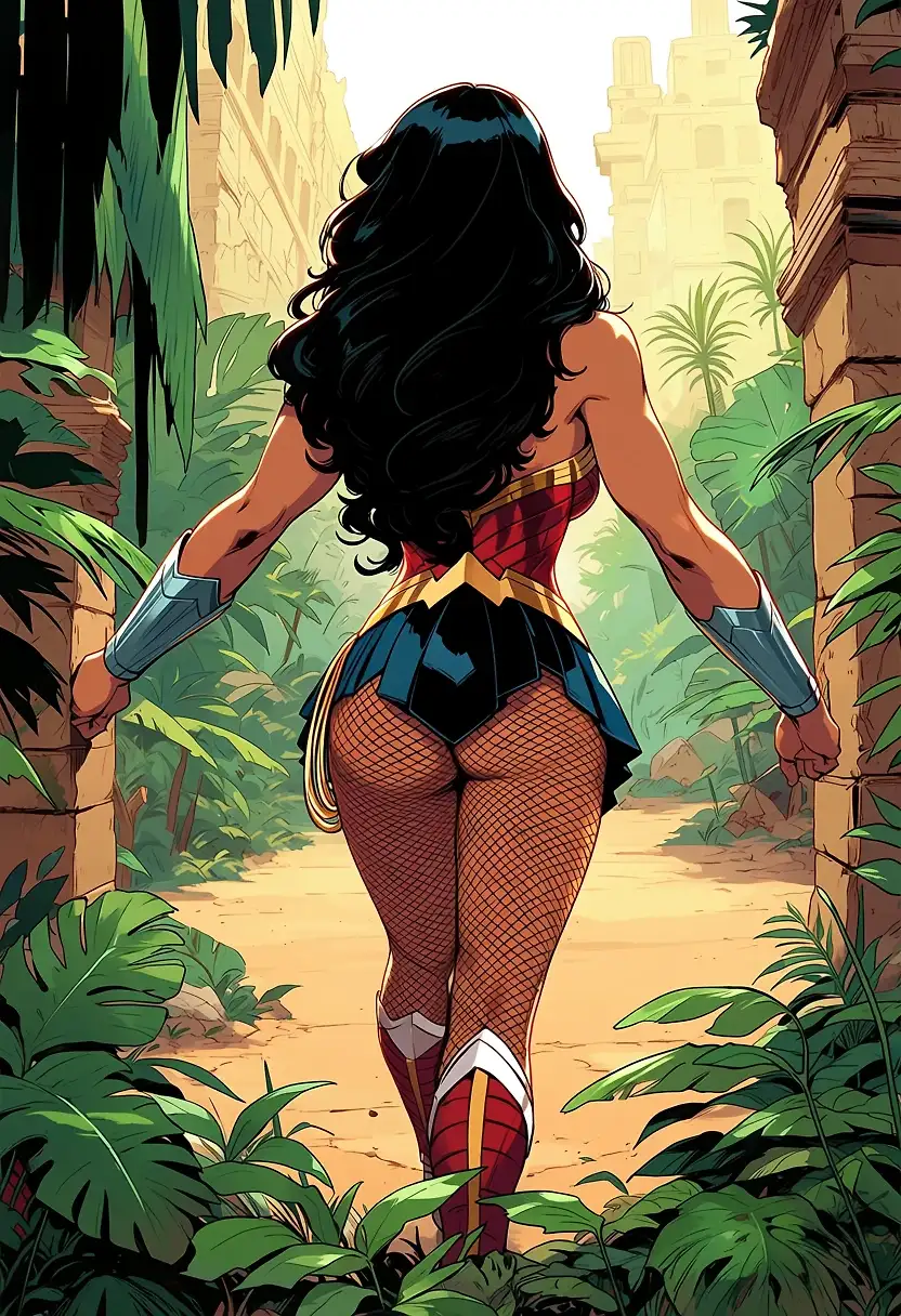 Wonder woman -  jungle temple vines