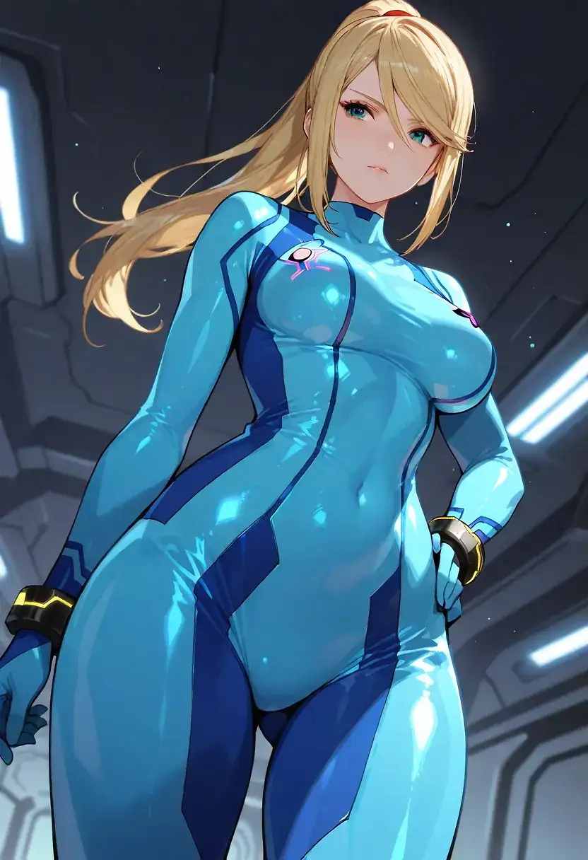 AI art 'samus II' for prompt: 'samus aran zero suit'
