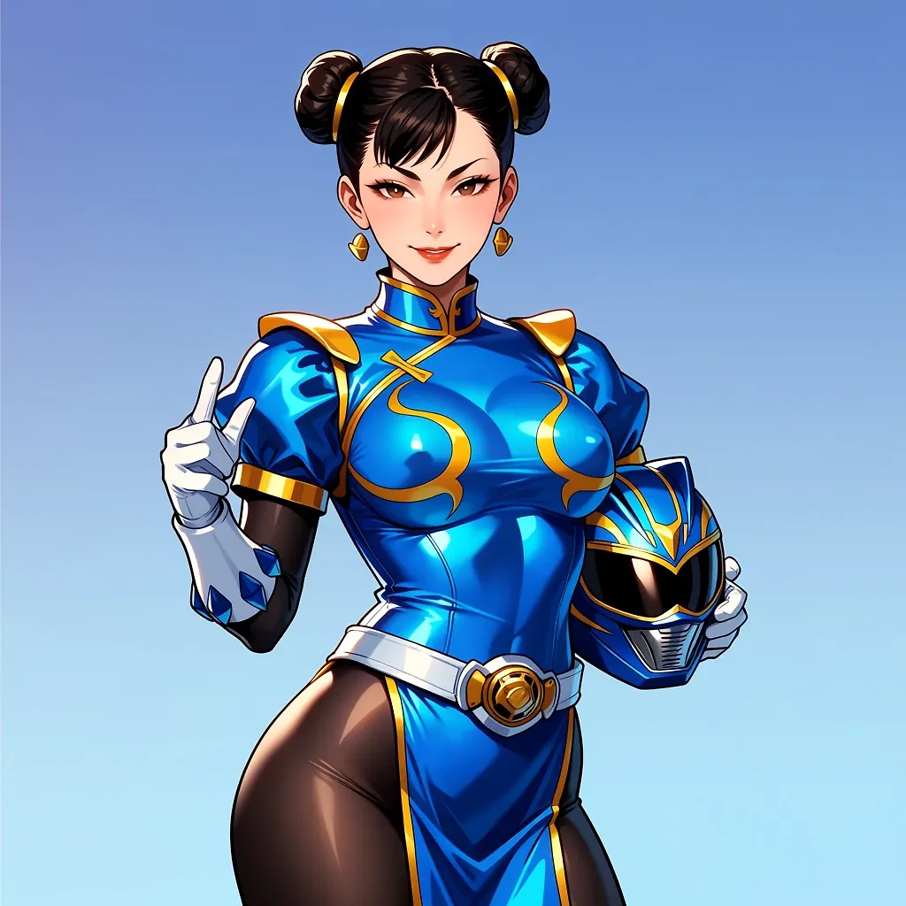 Chun-li Blue Power Ranger (test)
