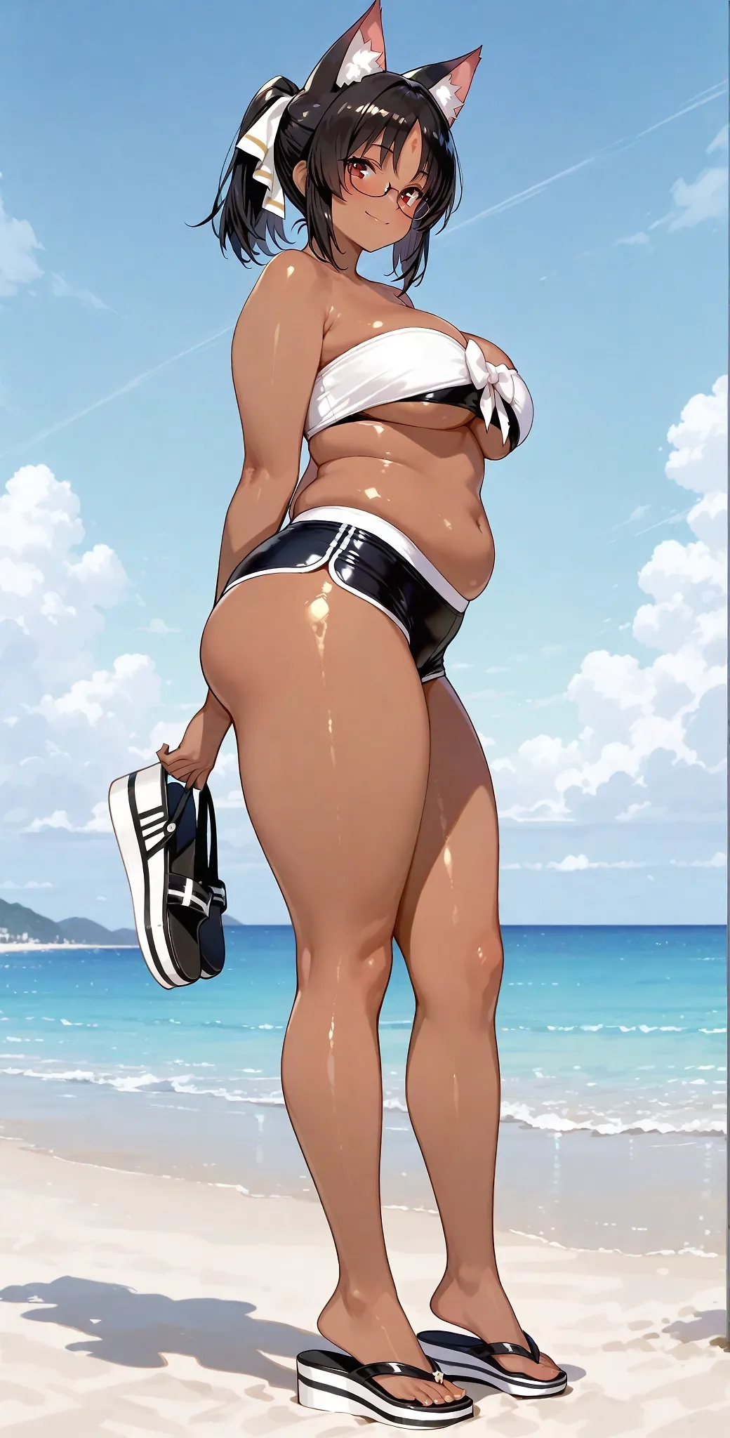 Nekomiya on beach 2