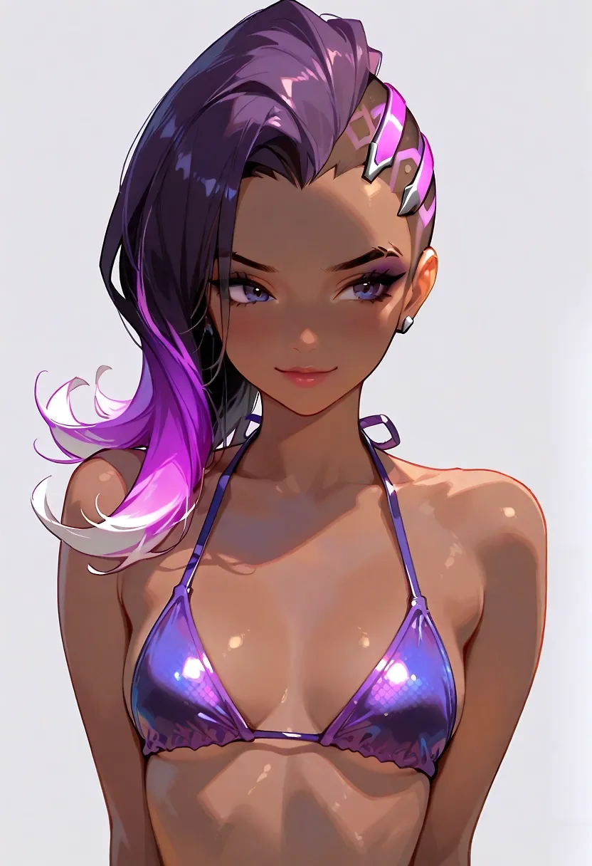 AI art "Sombra Breast Expansion" with user description "And this is the final version, i hope you enjoy"