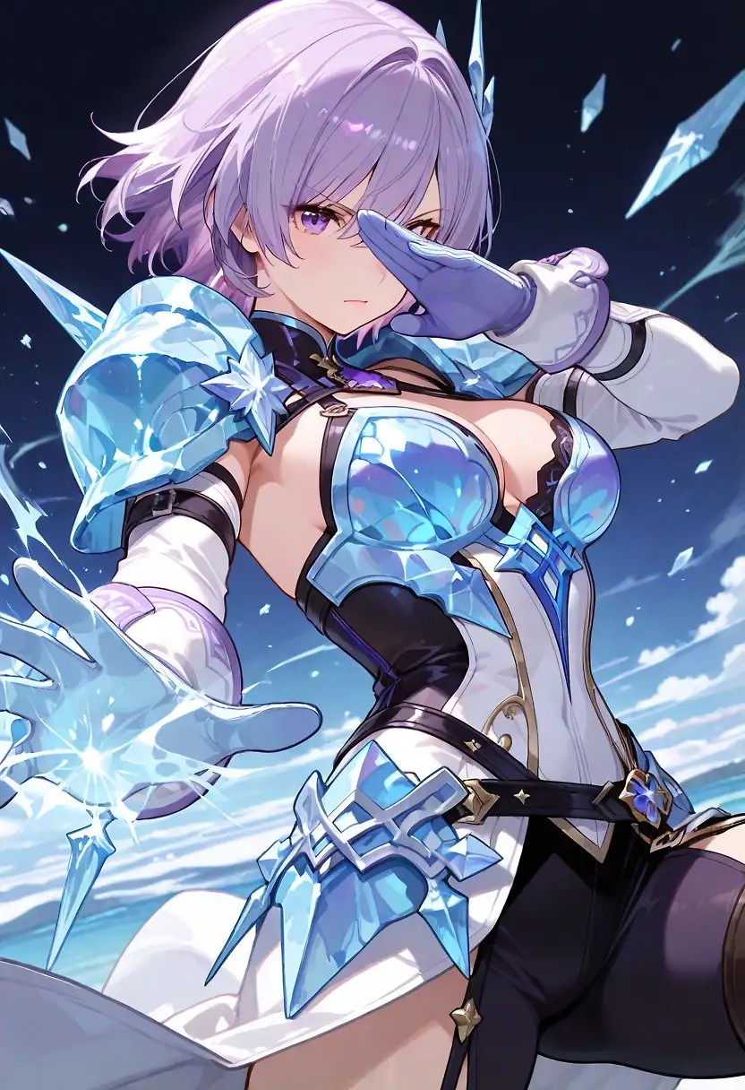 AI art "Leillia, eternal ice."