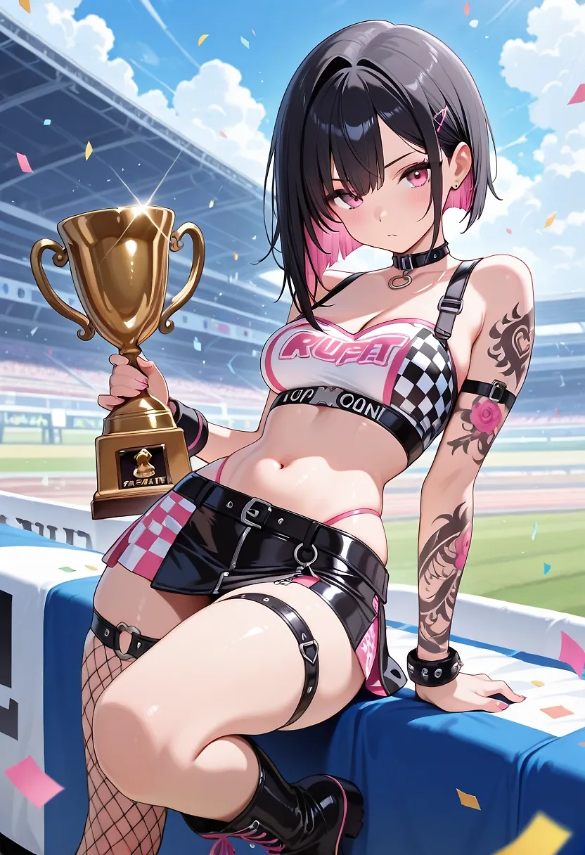 AI art "Race Day" with user description "Sweet Victory ✌️"