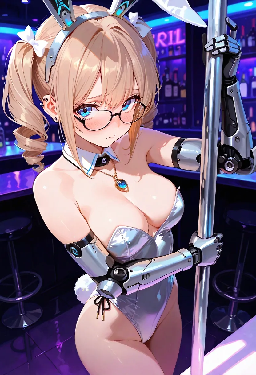 AI art "Happy 2k @warmice from Hana and me 😉" with user description "Hana: Daddy... do i really have to do this?
Gildenstein: Dear, it's for a special occasion. Warmice is a good friend and he reached personal milestone.
Hana: But daddy i feel so ashamed in this suit... i normaly don't wear such...
Gildenstein: I know honey, he said latly that you are his typ of girl. Please do me the favor, ok?
Hana: Really? He said that i'm...? Ok this one time. My time is short crimials do not catch themselfs, lets get this done.
Gildenstein: You are such a good girl 😄 allright lets bring up the show. Spotlights on, so sit back my friend, that all for @Warmice! Happy 2k 🥳"