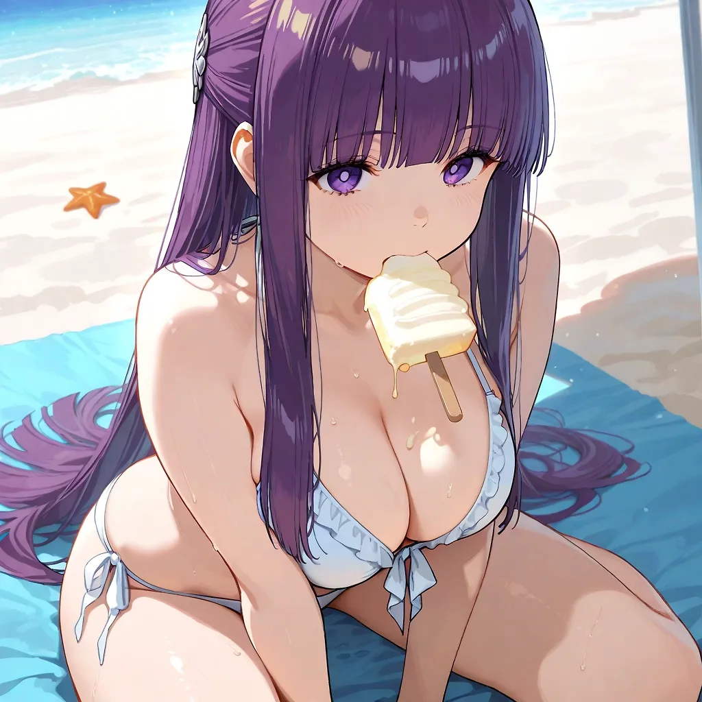 Fern eating icecream and making a mess
