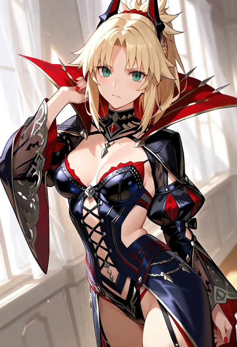 AI art 'Guess mordred cosplay hard' with user description 'Répond in commentaires'