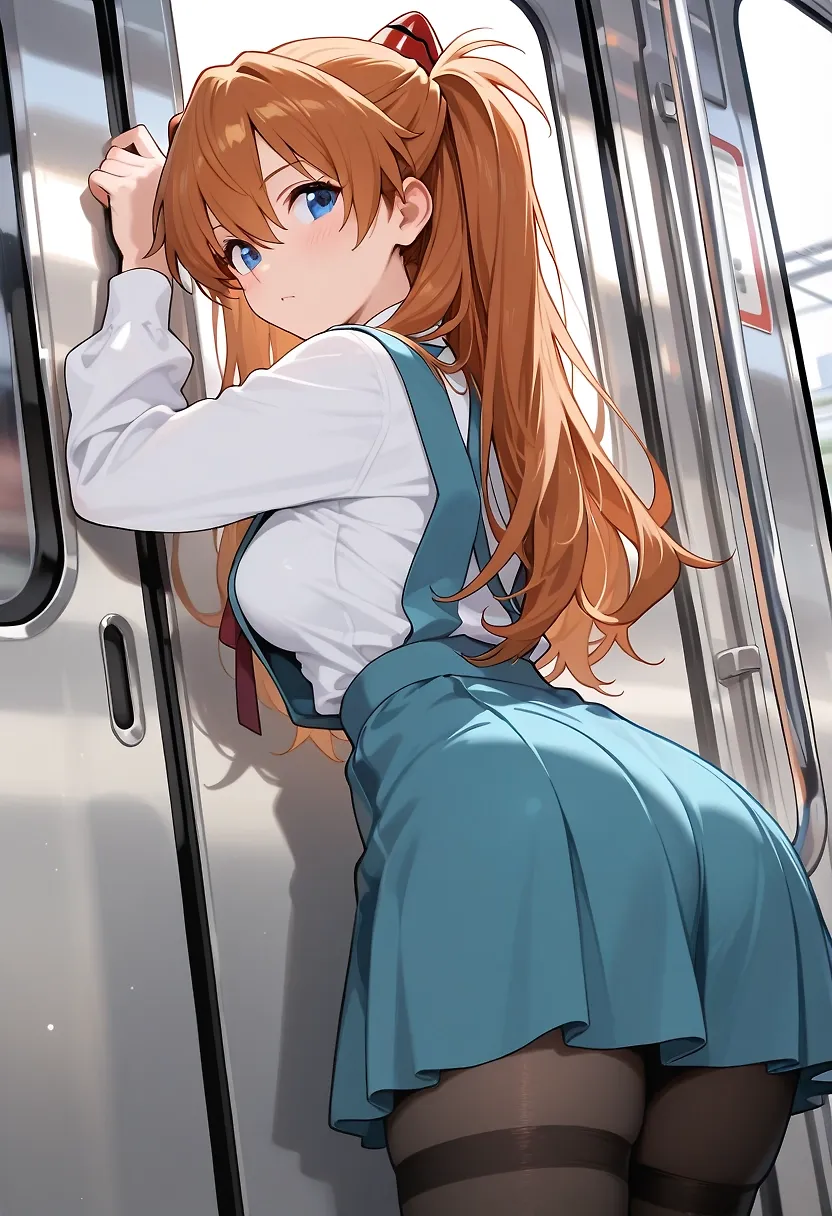 Asuka on the train