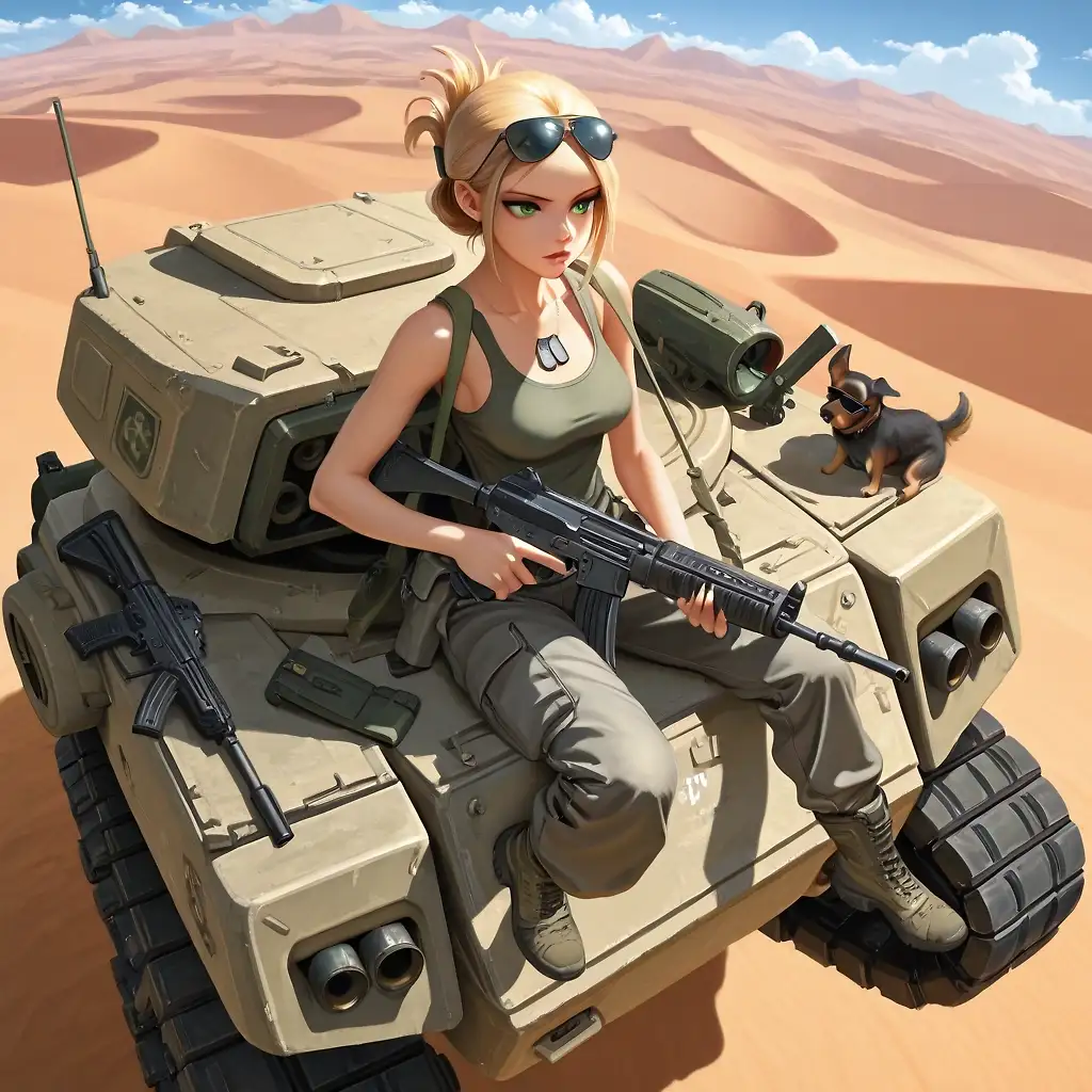 AI art "Mercenary women"