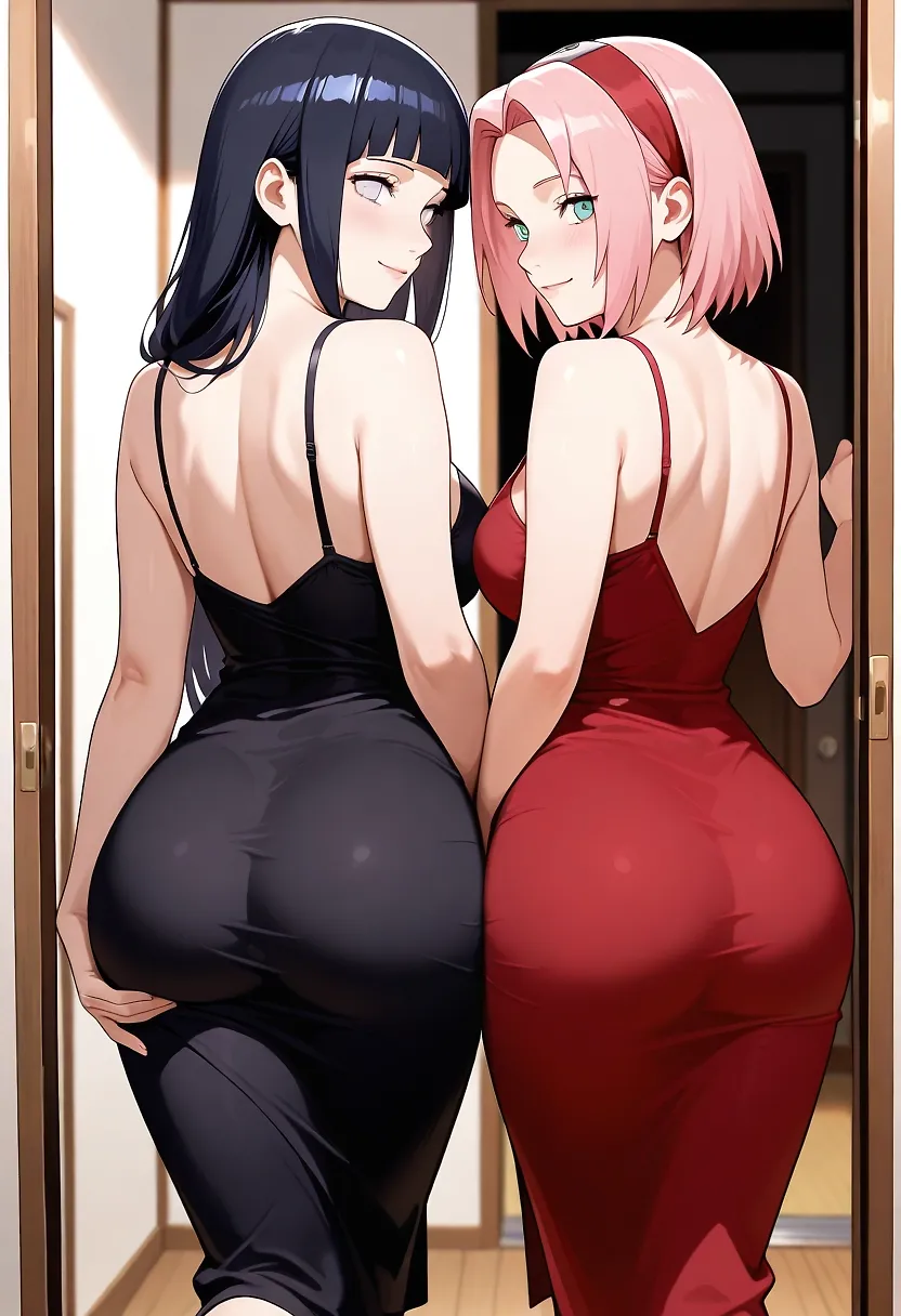 AI art "Hinata x Sakura"
