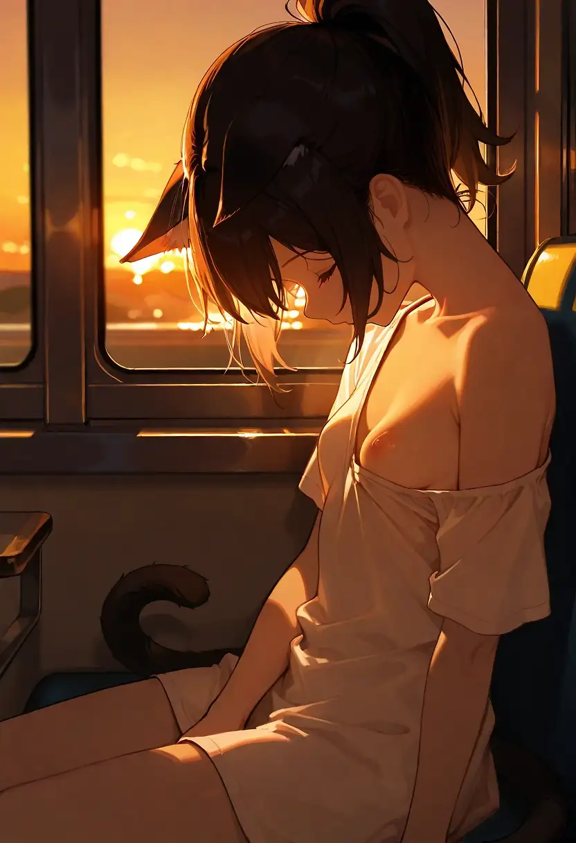 AI art "sleepy bus"