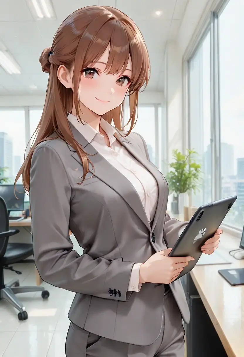 AI art "Office waifu"