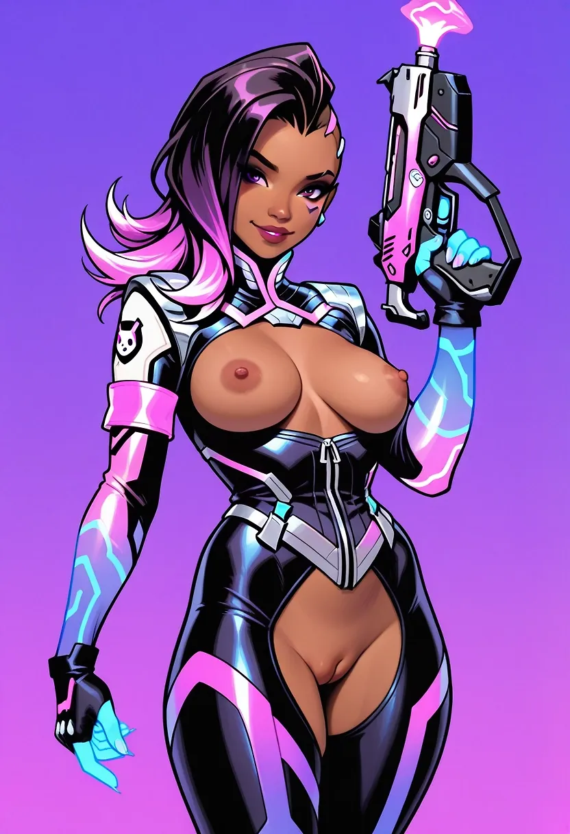 AI art "Sombra (Overwatch 10Y!)"